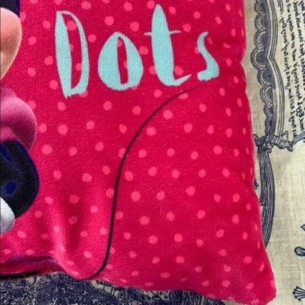 Disney Minnie Mouse I Love Dots Square Cloud Filling Super Plush‎ Pillow